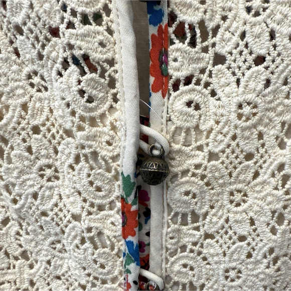 Anthropologie Maeve Top Womens Size 10 Floral Crochet Hiver Western Cottagecore - Picture 5 of 10